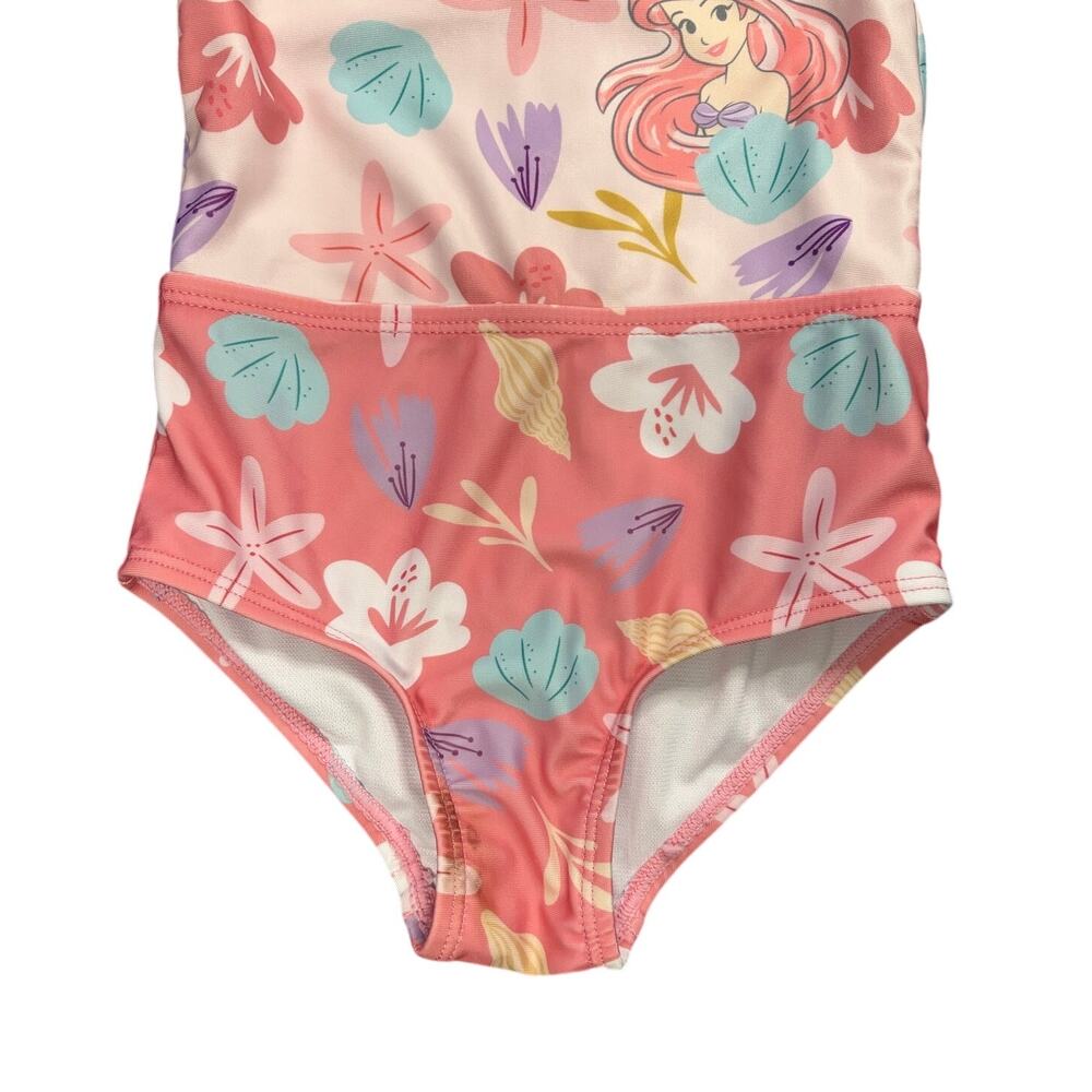 Disney Princess Ariel The Little Mermaid Toddler Girl One-Piece Swimsuit 3T - Picture 3 of 5
